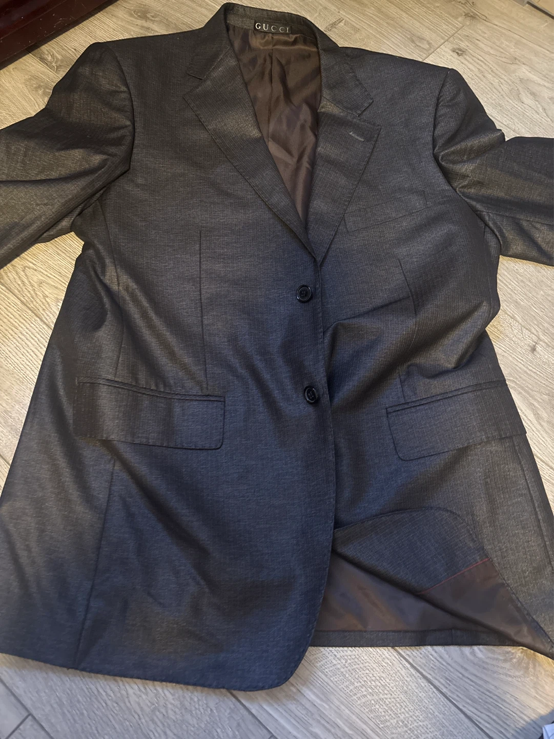 GUCCI Men's Charcoal Grey Wool Blend Suit - Jacket & Pants - photo 4