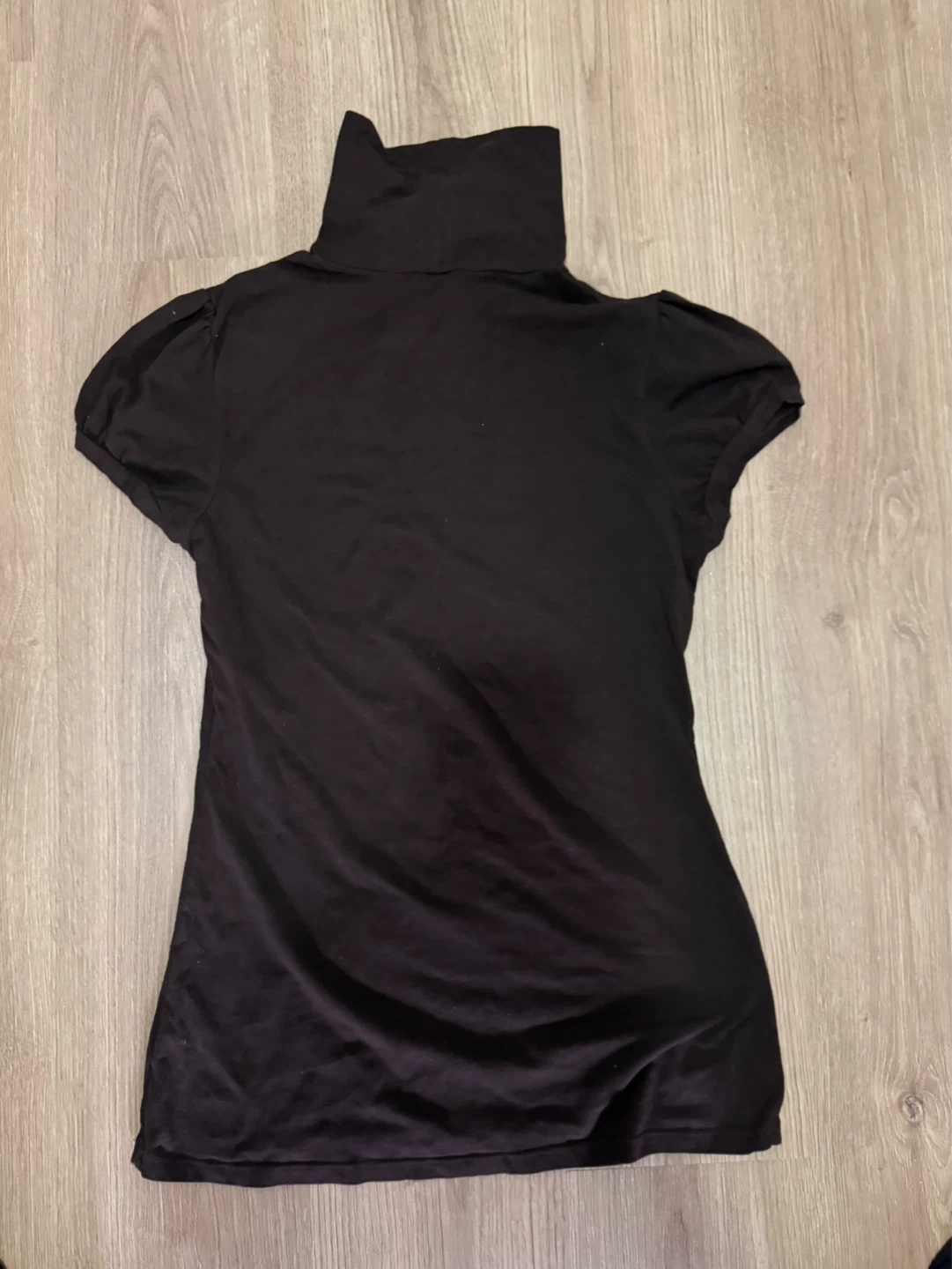 Dark brown Turtleneck Short Sleeve Top Size L/G