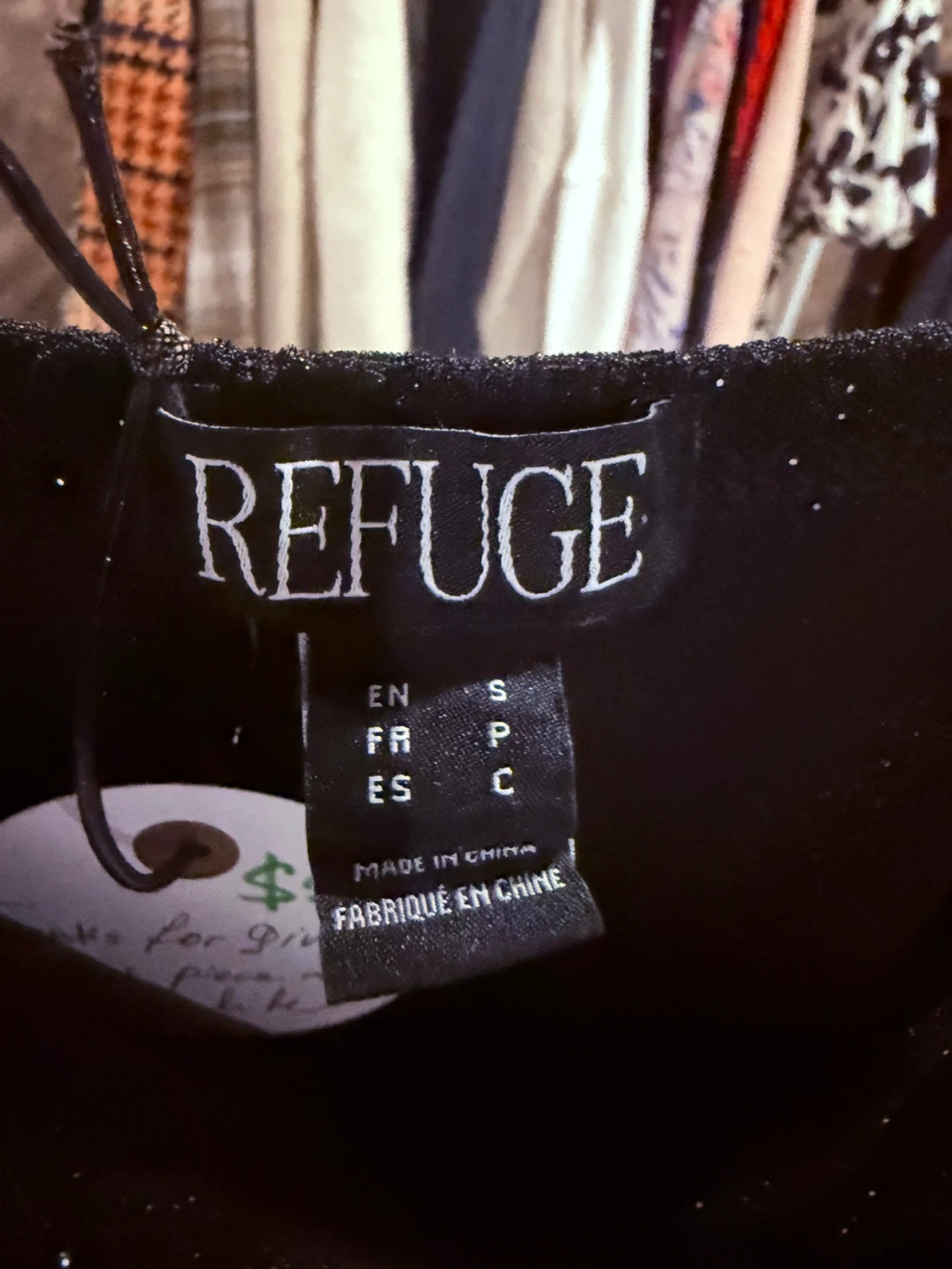 Refuge Black Sparkle Spaghetti Strap Dress - Size S - photo 4