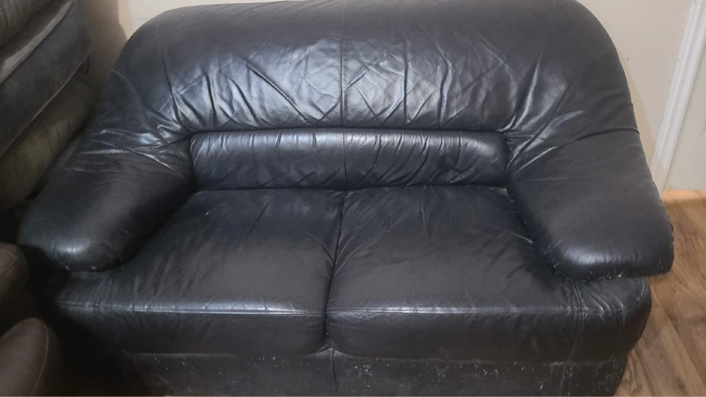 Black Leather Sofa