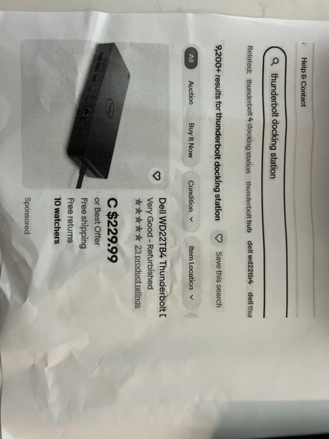 Dell WD22TB4 Thunderbolt 4 Docking Station
