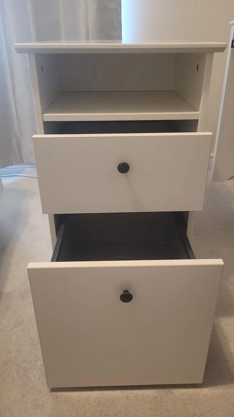 White 2-Drawer Filing Cabinet - photo 2