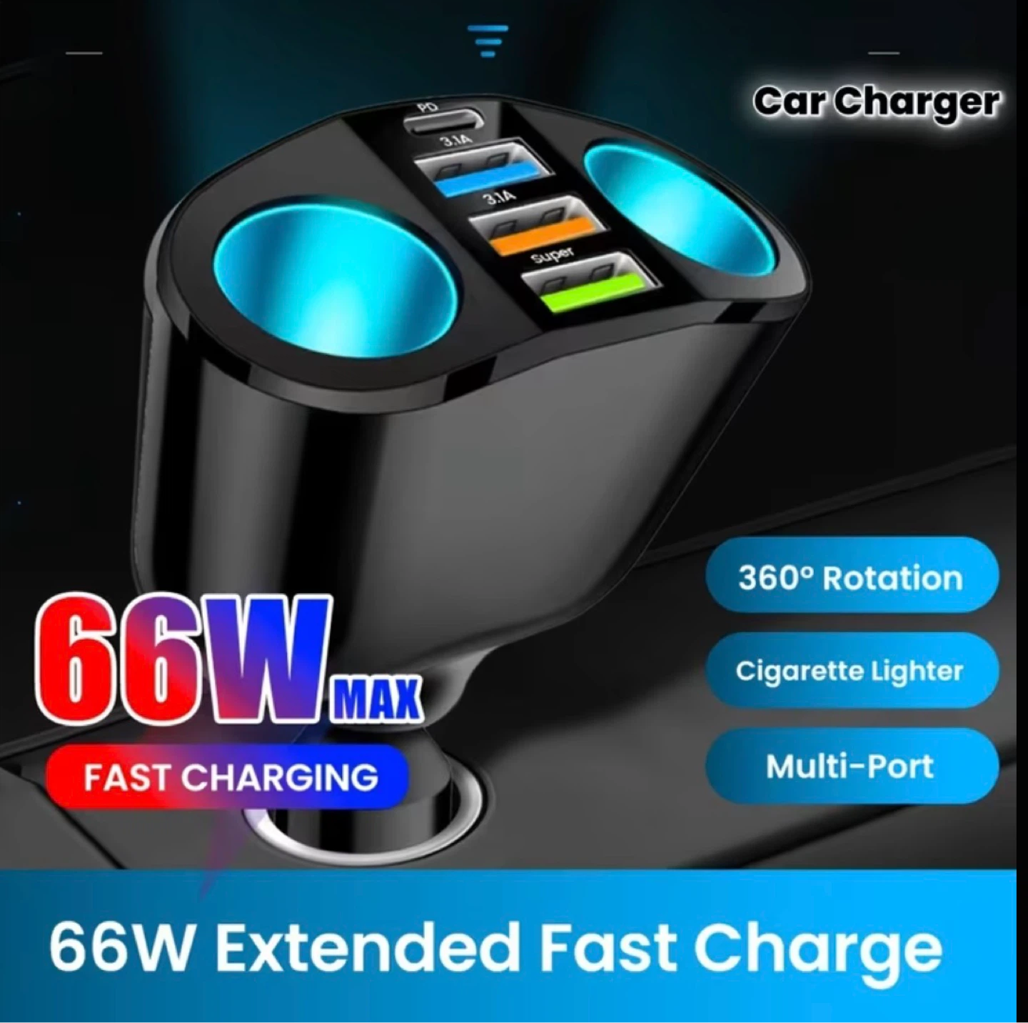 66 w Fast Charger for Car
