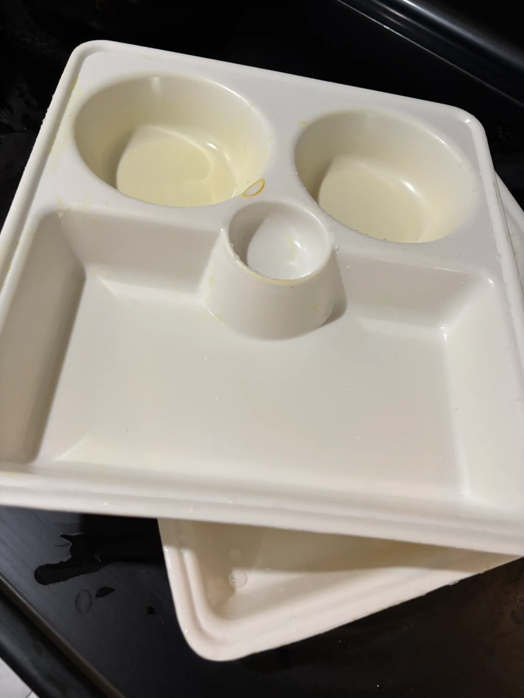 White Compartment Tray