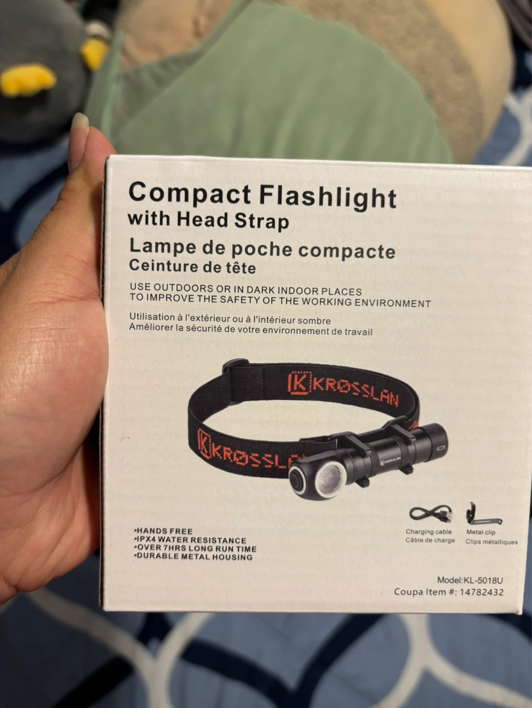 KROSSLAN Compact Flashlight with Head Strap