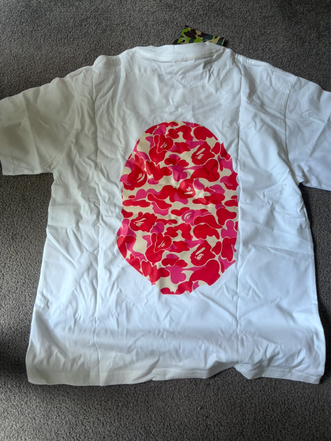 A Bathing Ape T-Shirt - White/Pink Camo Ape Head - photo 3