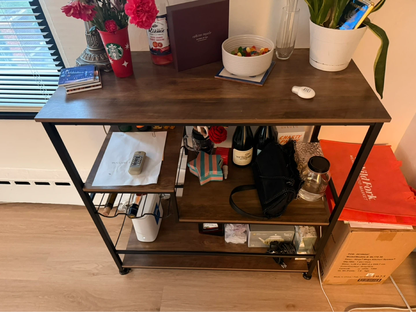 Matching Desk and Bar Cart