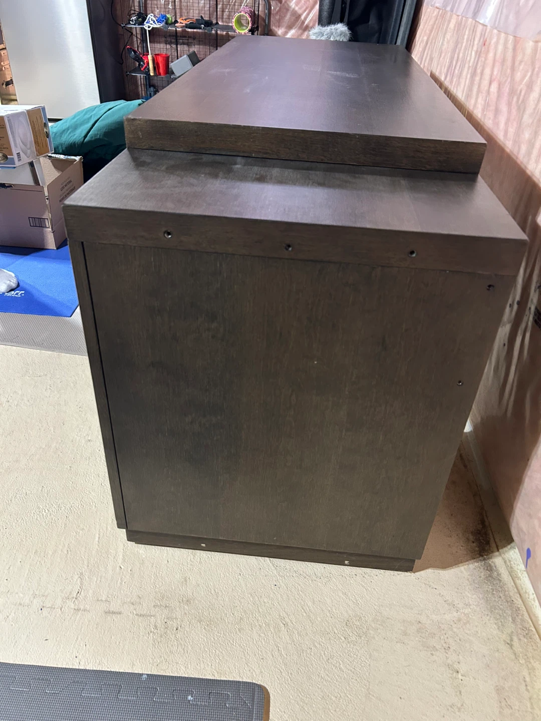 Dark Wood Desk with Drawers - photo 4