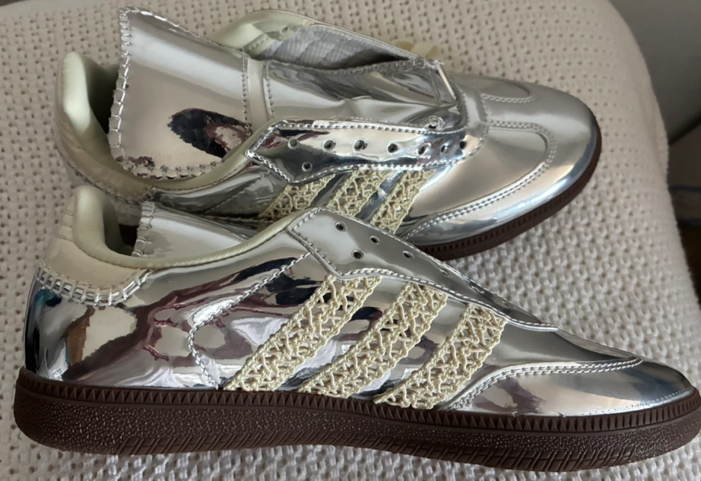 Adidas Wales Bonner Samba Silver Shoes - photo 2