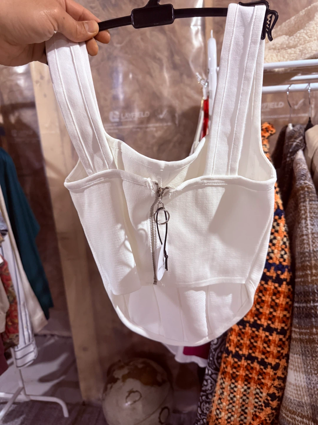 White  and red AMISU Camisole Top - photo 2