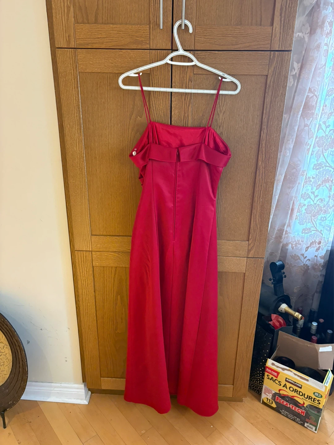 Red Lenovia wine colored flowy dress - photo 2
