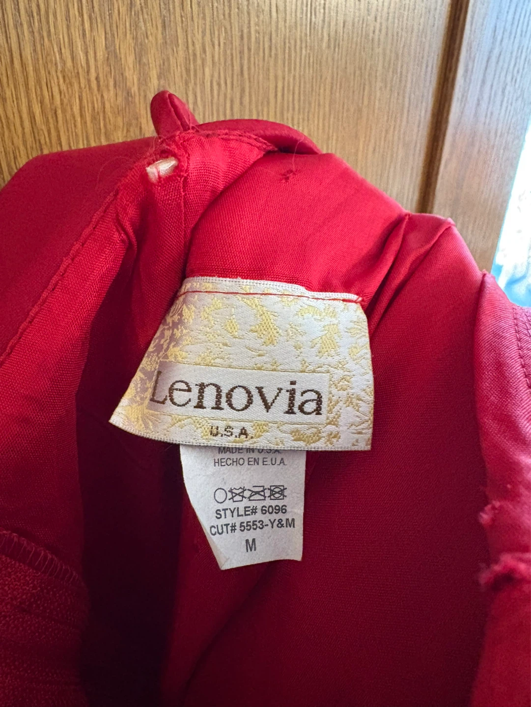Red Lenovia wine colored flowy dress - photo 3