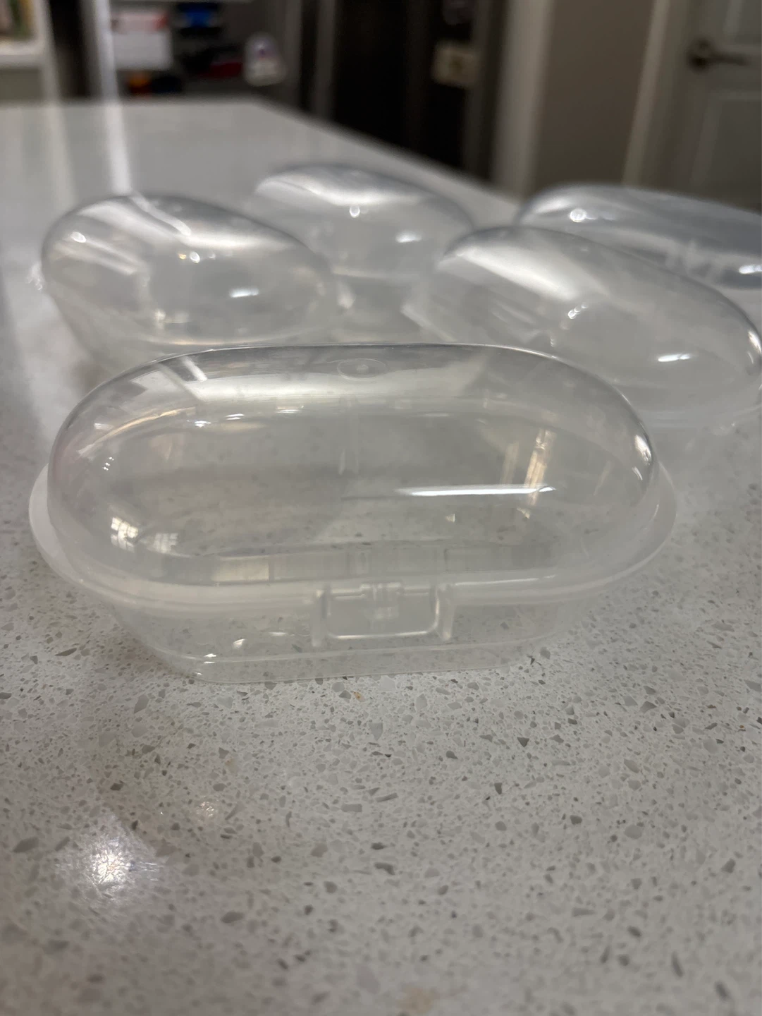 5 Clear Plastic Baby Soother Cases