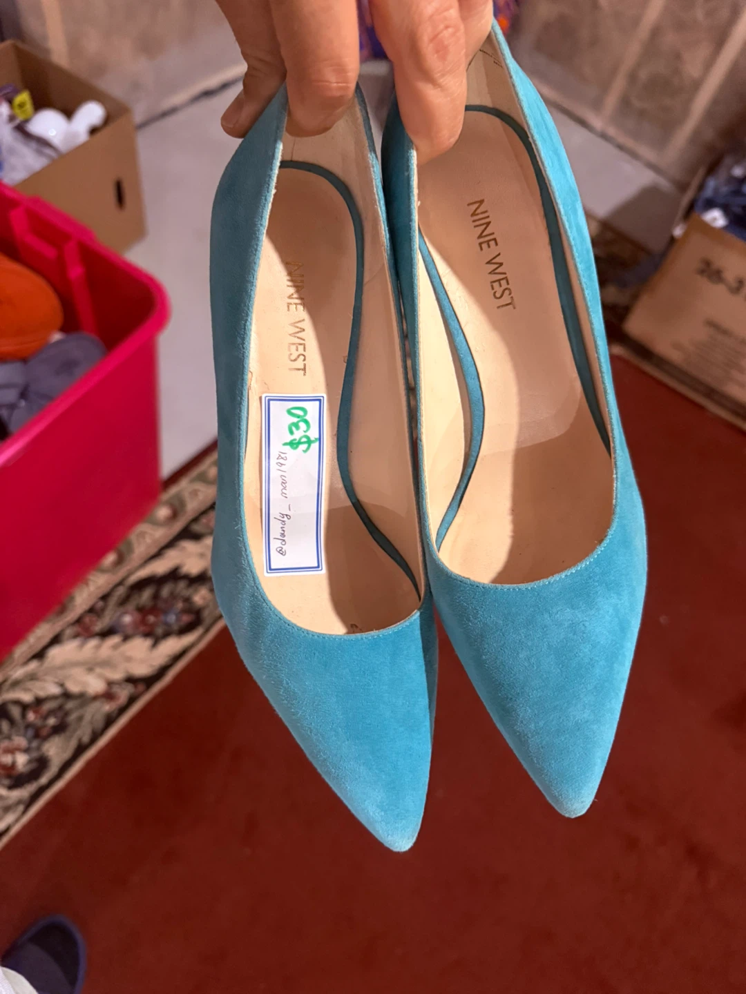Nine West Blue Suede Heels - Size 38 uk - photo 2