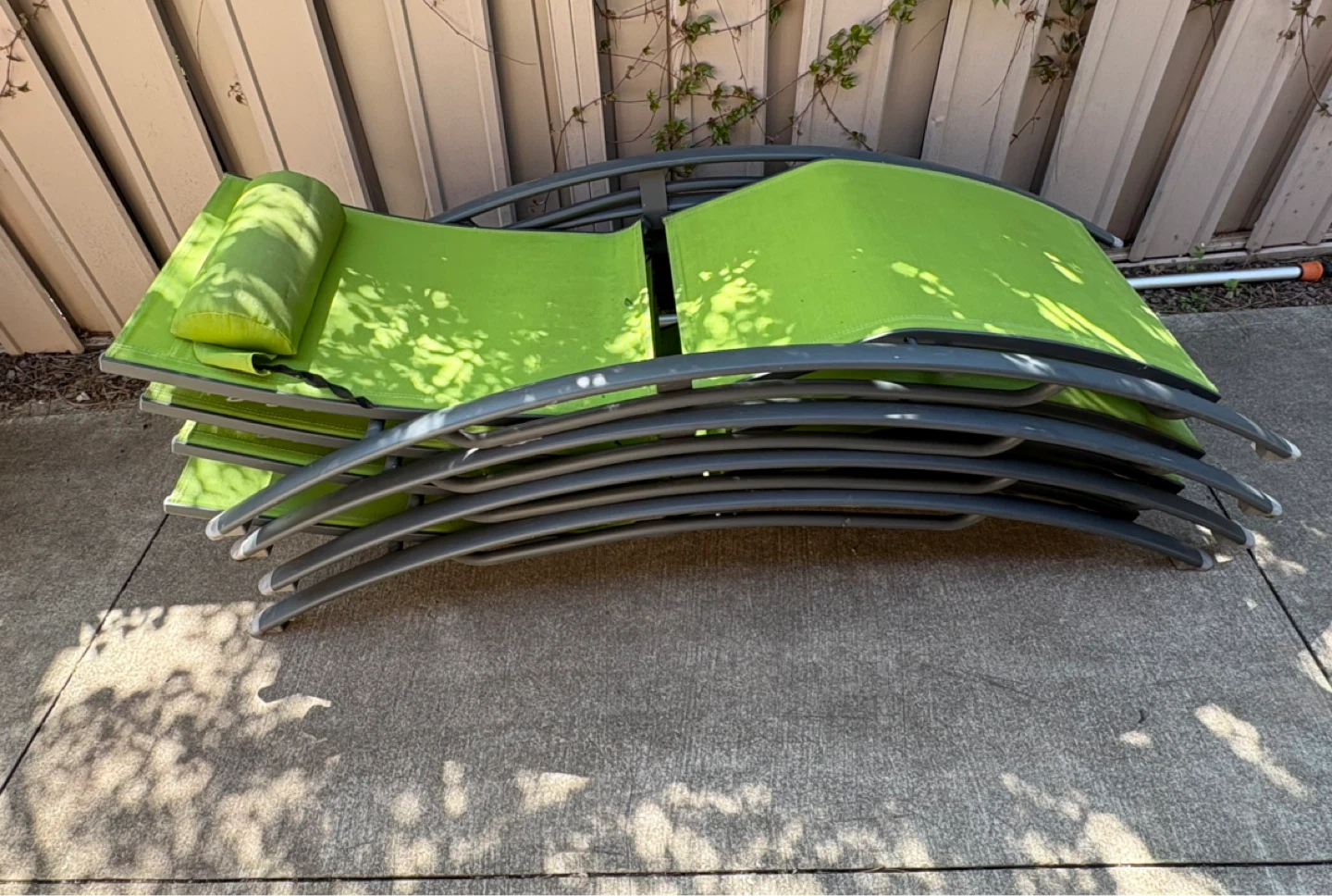 Green Outdoor Lounge Chairs - Set of 4 - photo 2