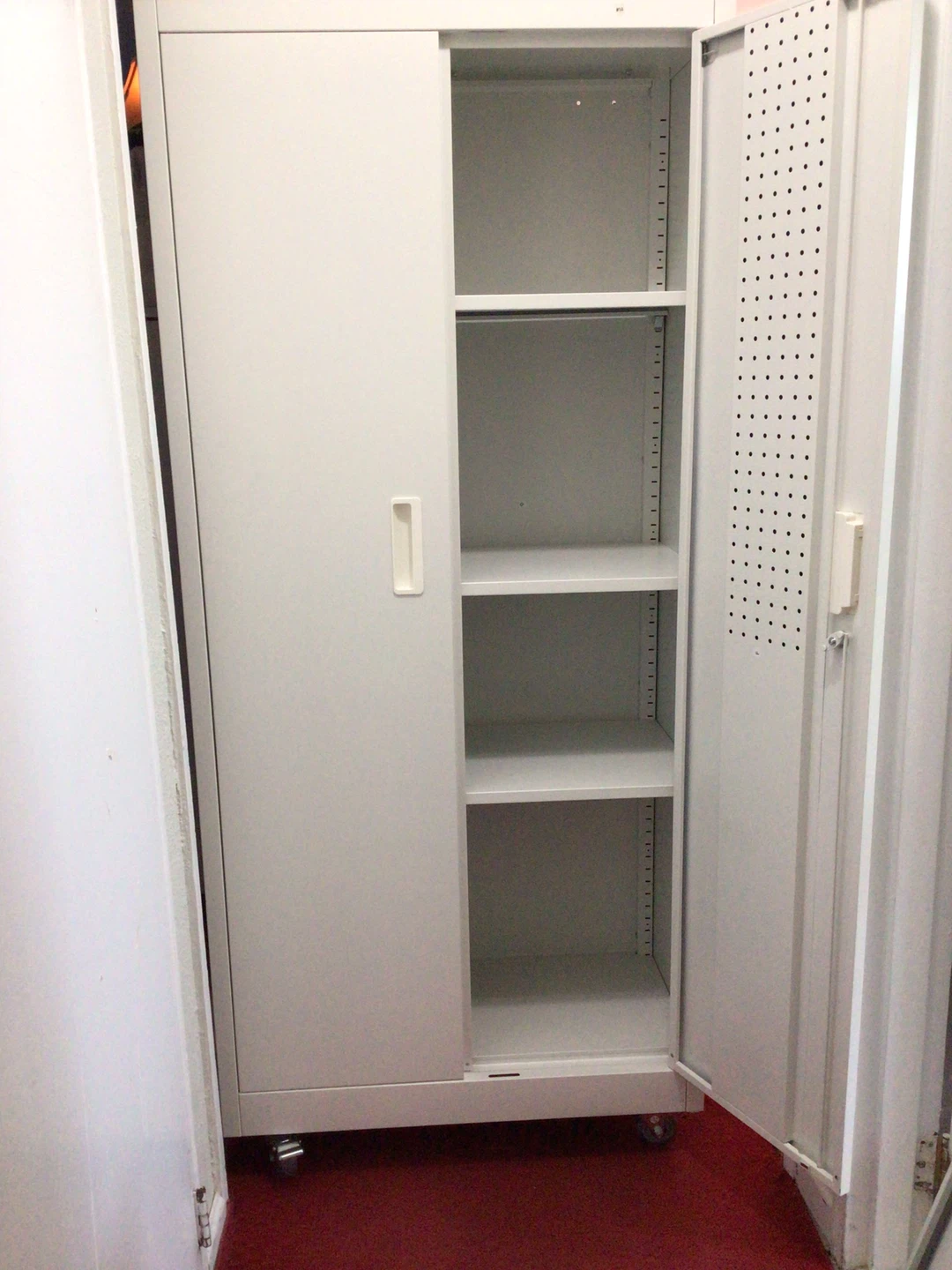 White Metal Storage Cabinet - photo 2
