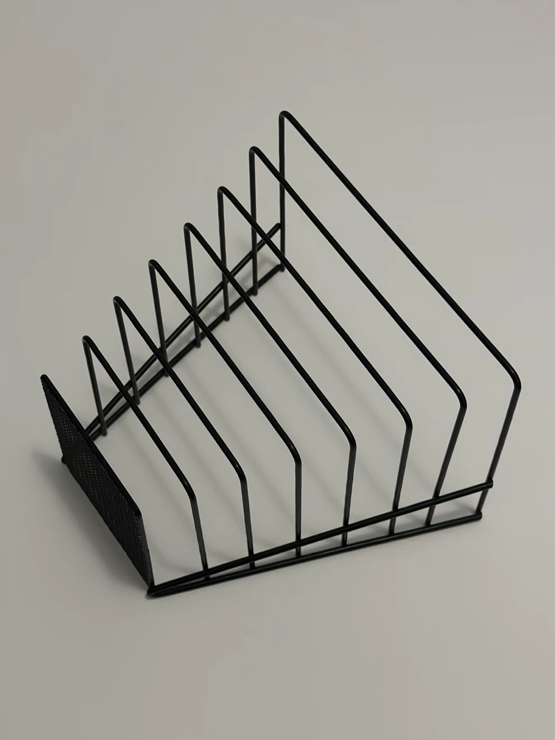 Black Wire Desktop File Sorter Rack
