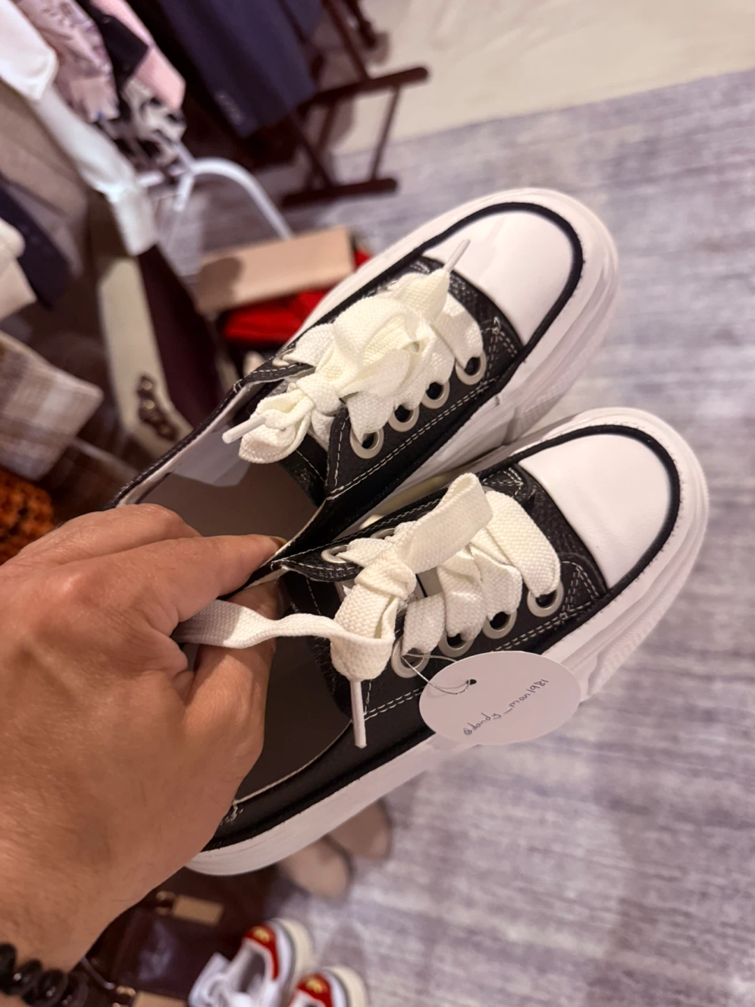 Black and White Platform Sneakers kids Size 36
