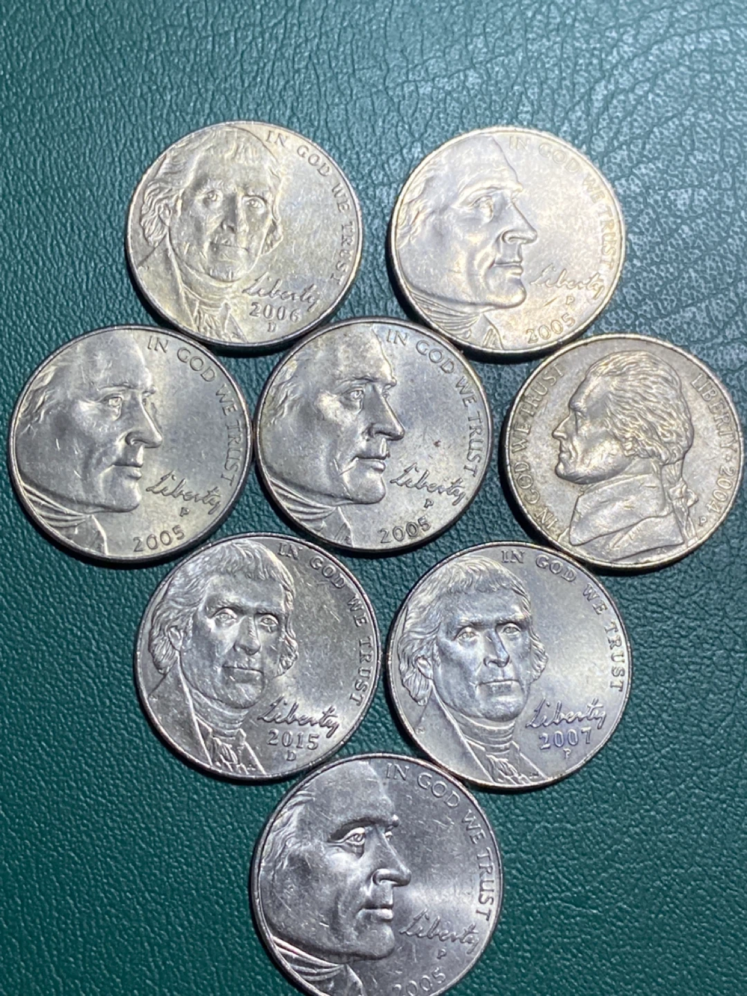 Collection of 8 US Nickel Coins - photo 4