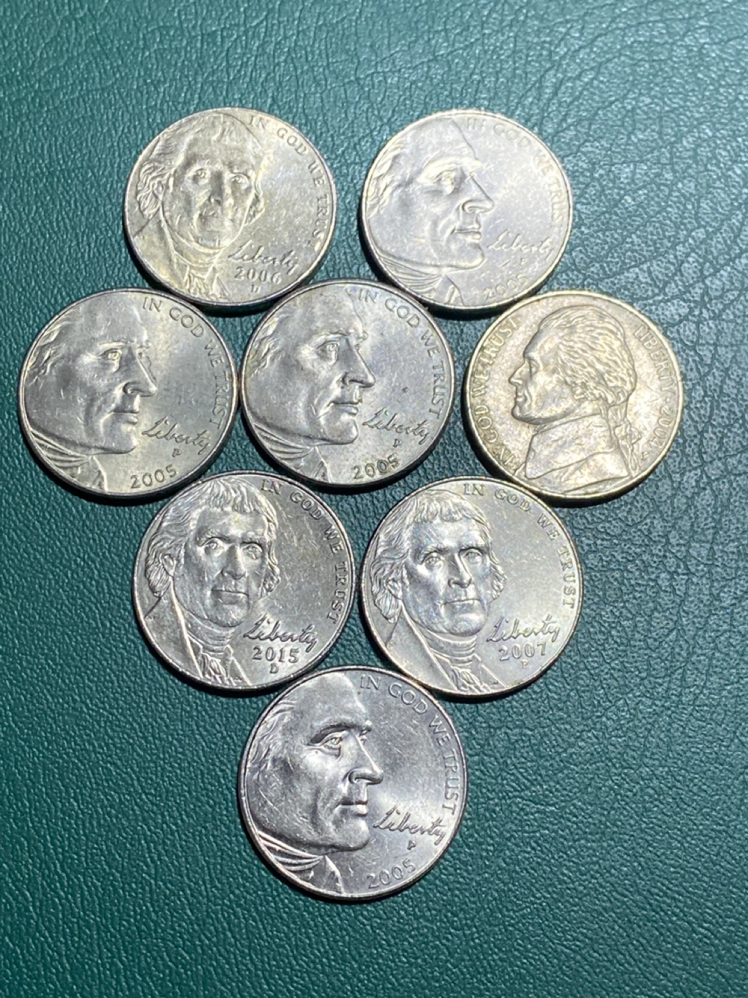 Collection of 8 US Nickel Coins - photo 5