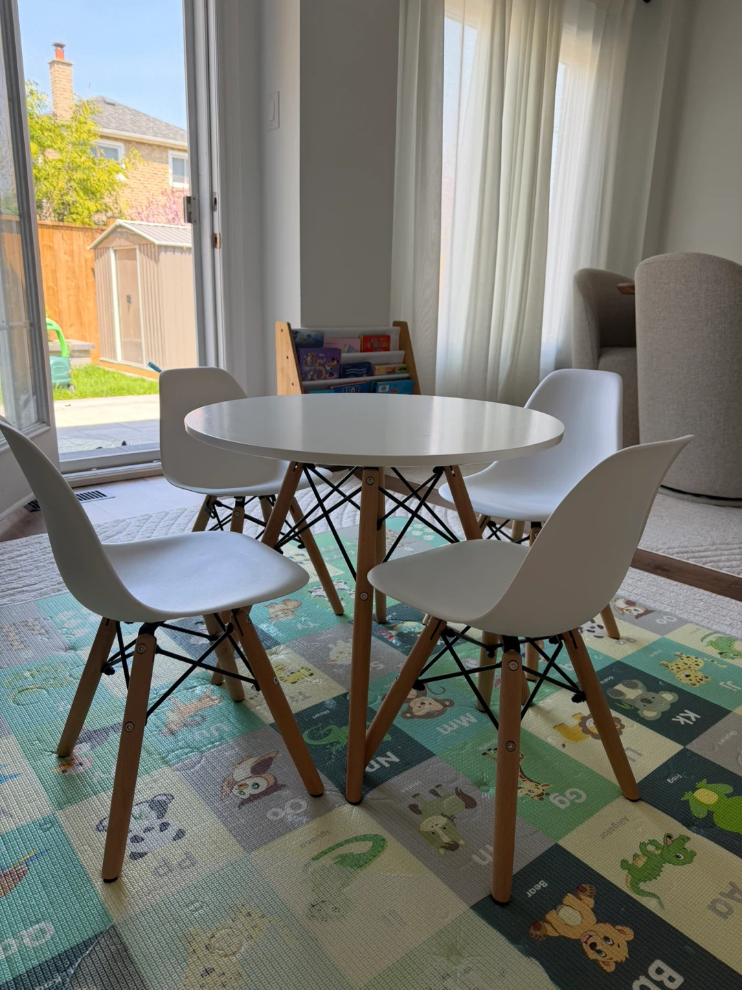Kids Table and Chairs Set - White