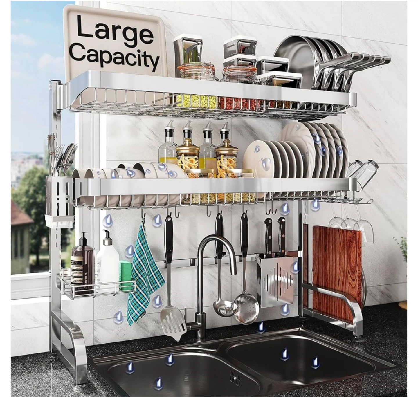 Multi-Functional Tiered Storage Rack