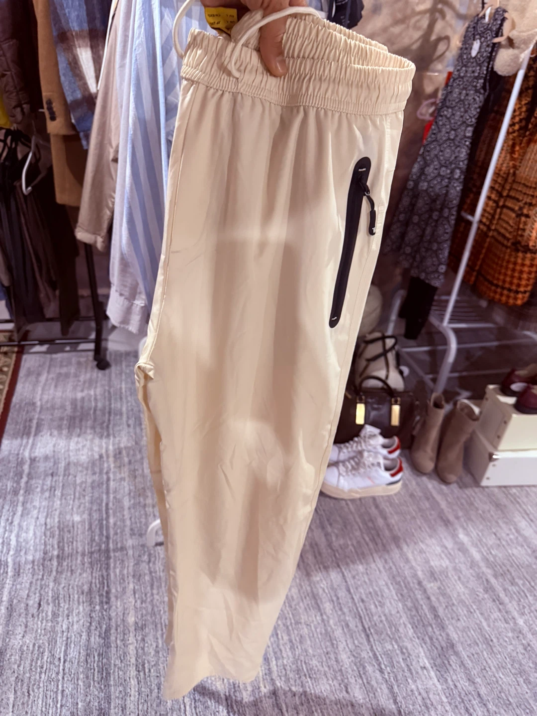 Champagne Satin Track  sport Pants