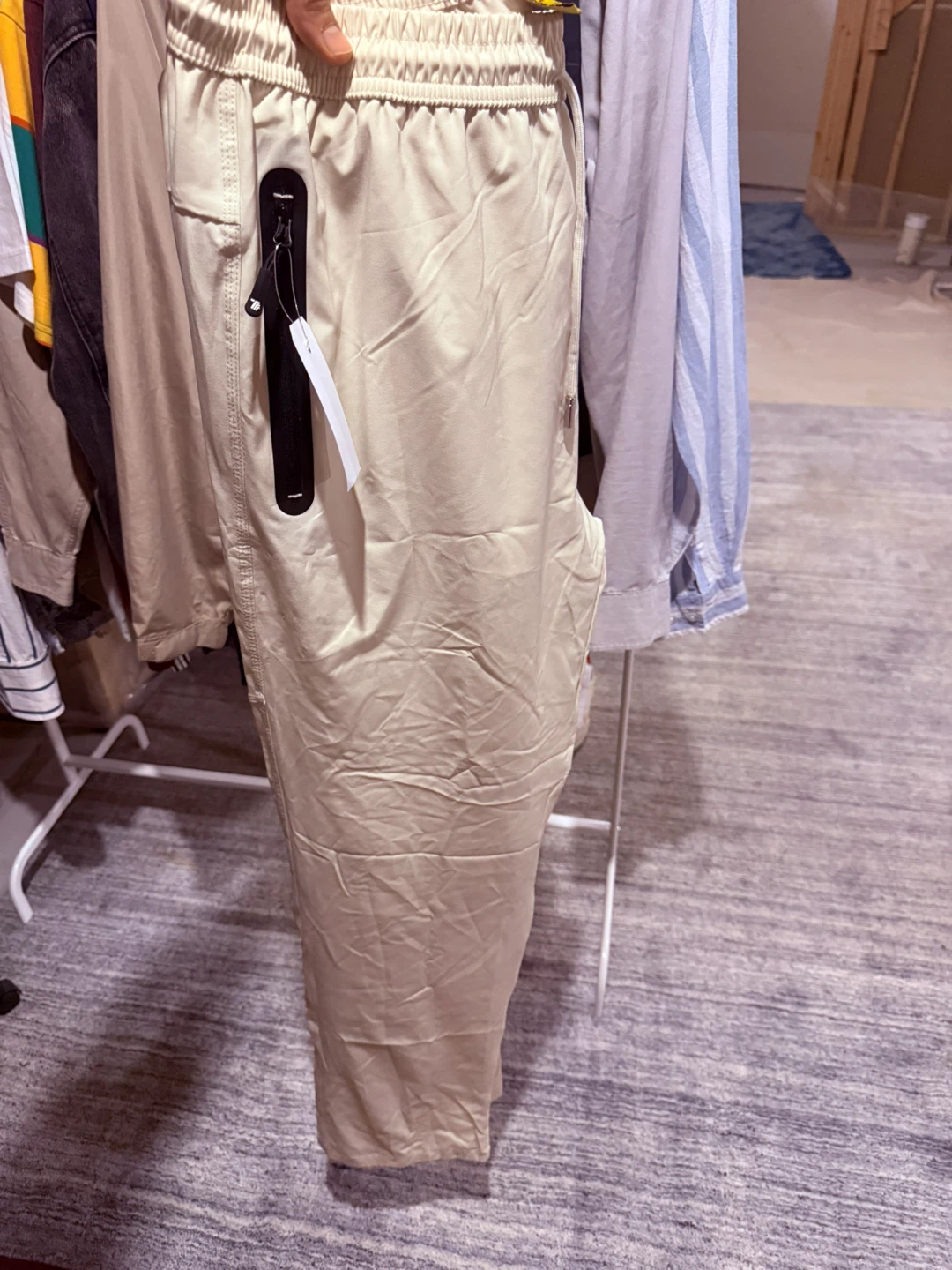 Champagne Satin Track  sport Pants - photo 4