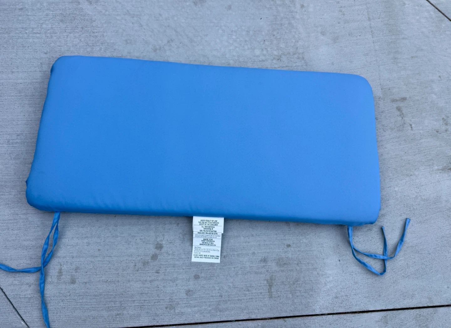 Blue Outdoor Bench Cushion