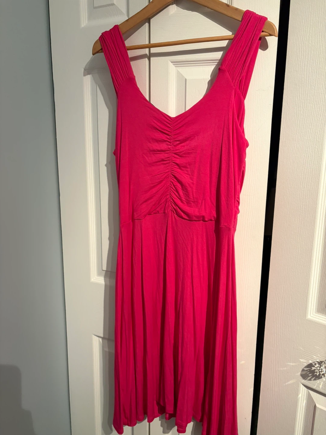 Venus Pink Ruched Sleeveless Dress