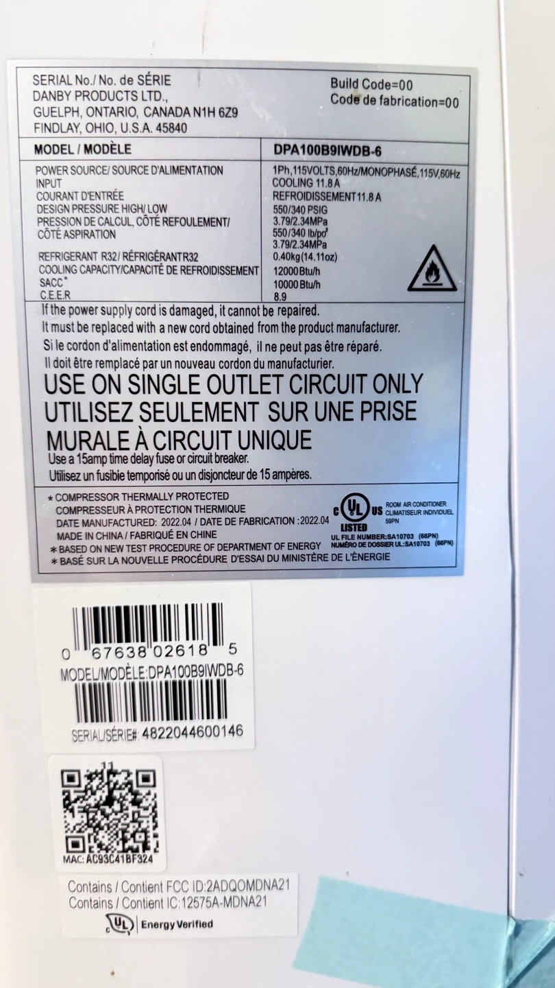 Danby DPA100B9IWDB-6 Portable Air Conditioner - photo 4
