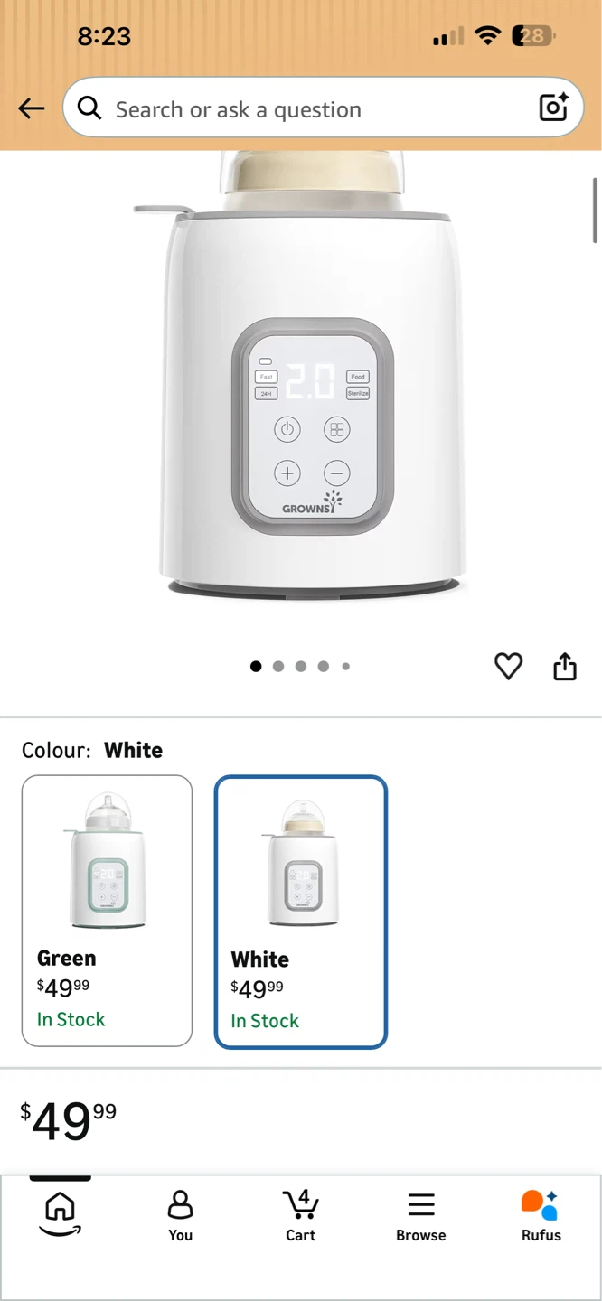 BNIB Grownsy 8-in-1 Baby Bottle Warmer - photo 2