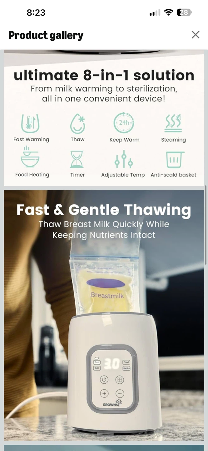 BNIB Grownsy 8-in-1 Baby Bottle Warmer - photo 4