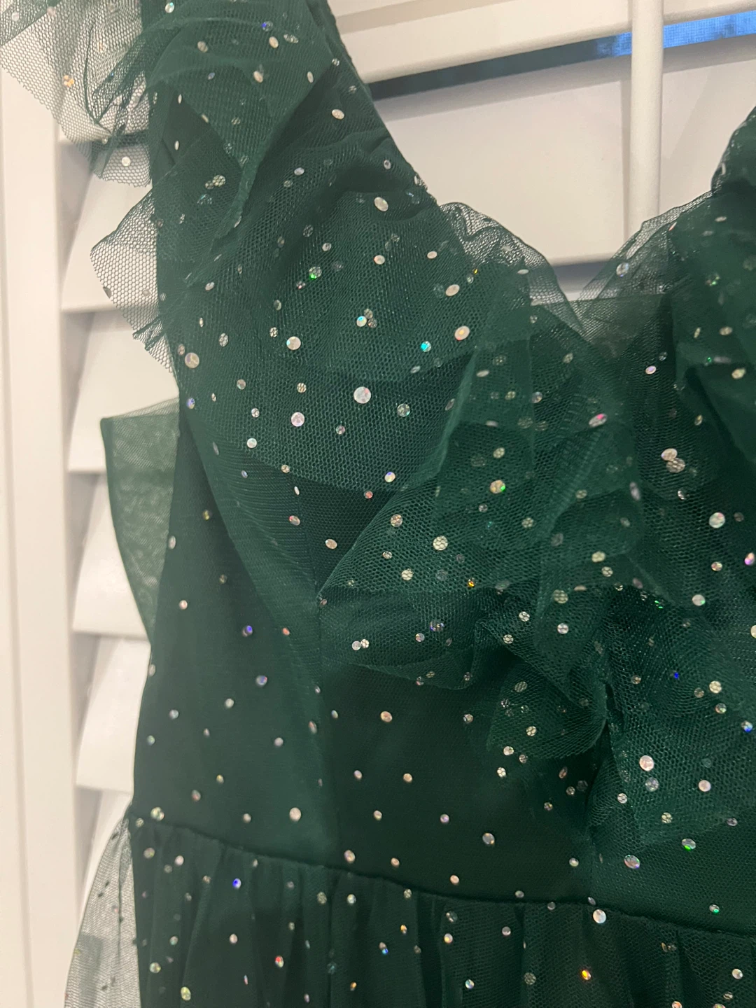 Women's Green Tulle Sparkle Dress - photo 3