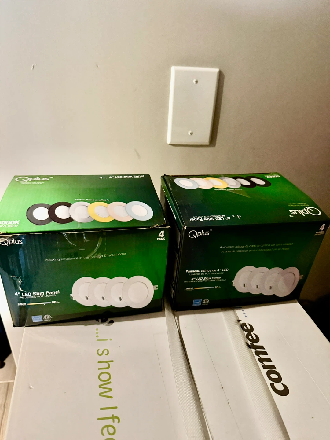 6" LED Slim Panel Pot Lights - 5000K (2 Packs)