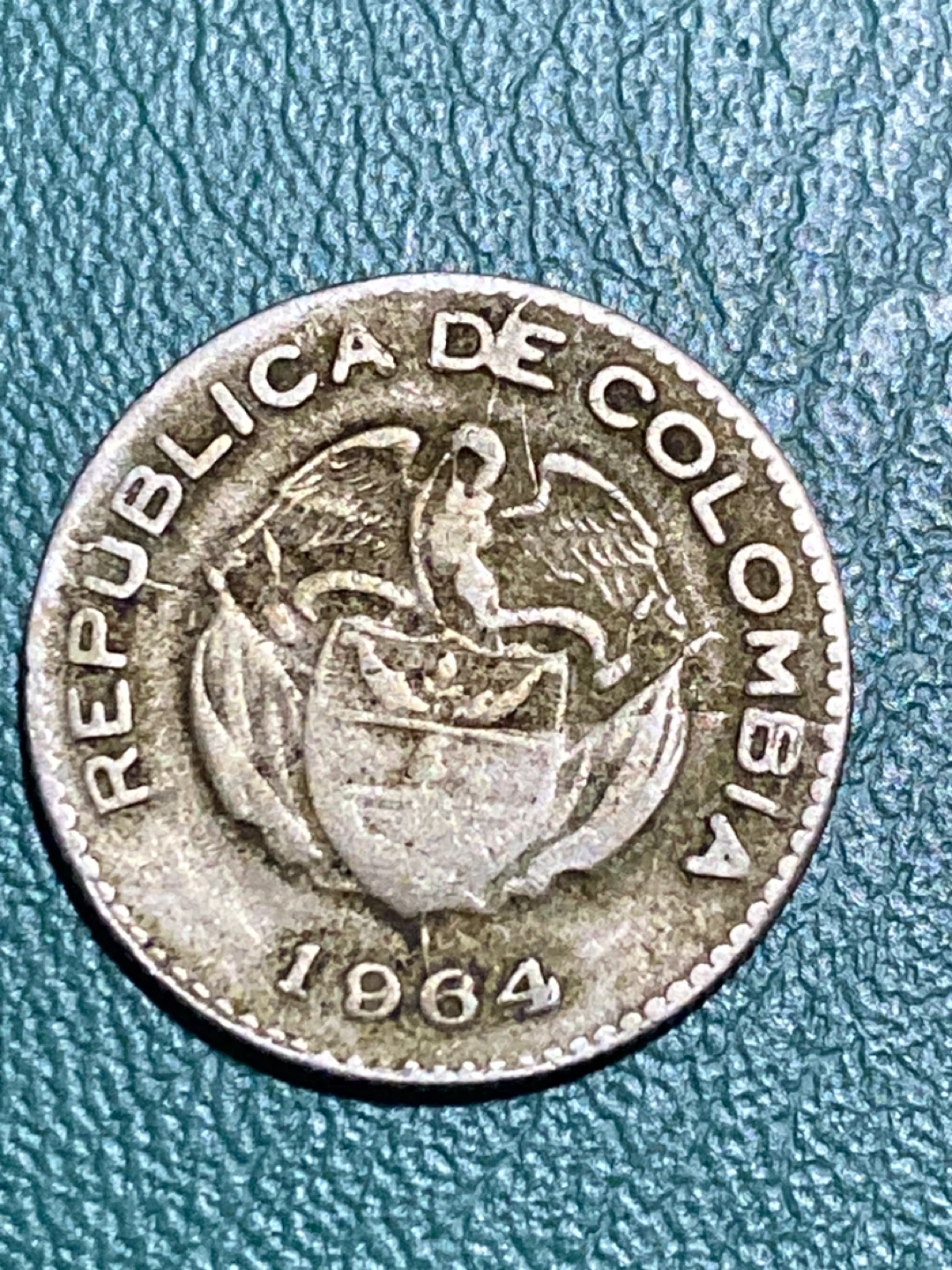 Republic of Colombia 10 Centavos Coin 1964 - photo 2