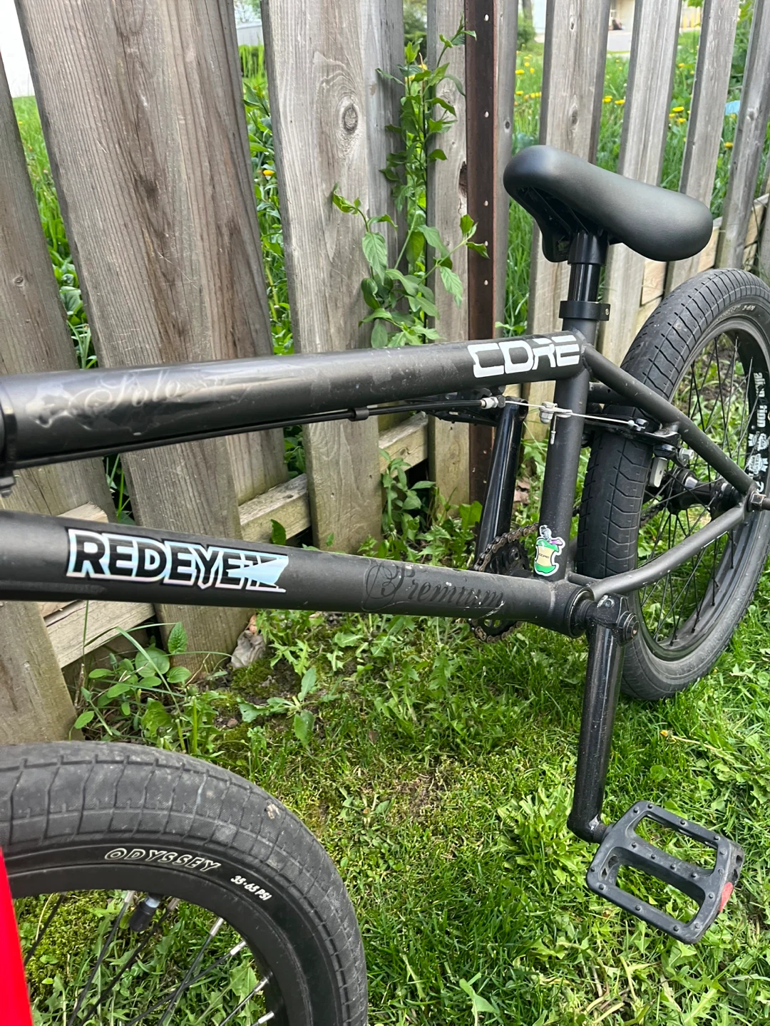 20 inch Grey and red core BMX