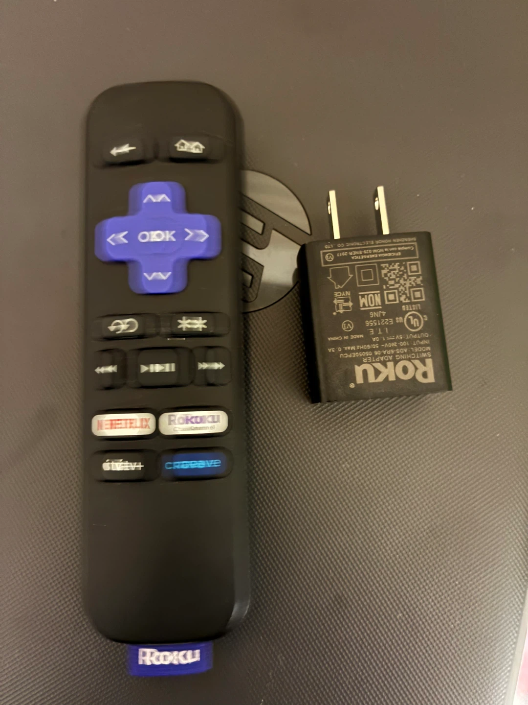 Roku Remote and Power Adapter