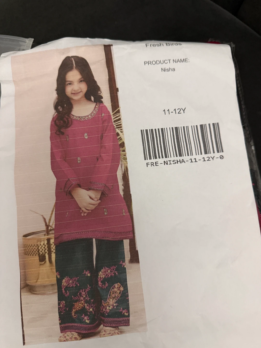 Fresh Birds Kids Apparel Nisha Outfit - Pink & Green - photo 3