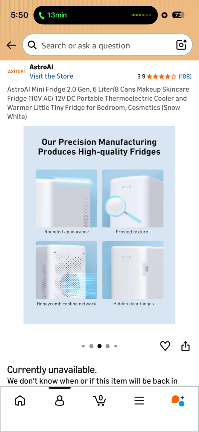 AstroAI Mini Fridge 2.0 Gen, 6 Liter Makeup Skincare Fridge - photo 4