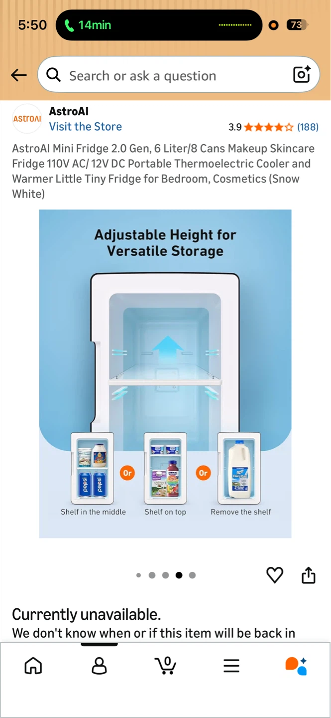 AstroAI Mini Fridge 2.0 Gen, 6 Liter Makeup Skincare Fridge - photo 5