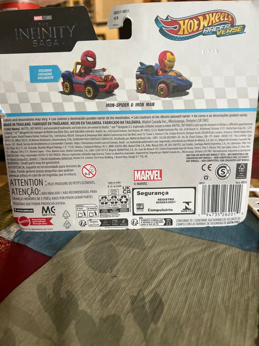 Hot Wheels Marvel The Infinity Saga Iron Man & Spider-Man 2-Pack - photo 2