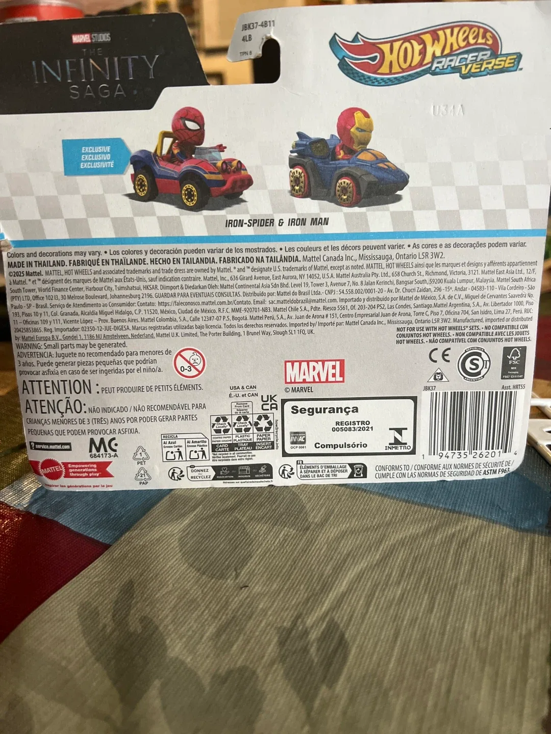 Hot Wheels Marvel The Infinity Saga Iron Man & Spider-Man 2-Pack - photo 2