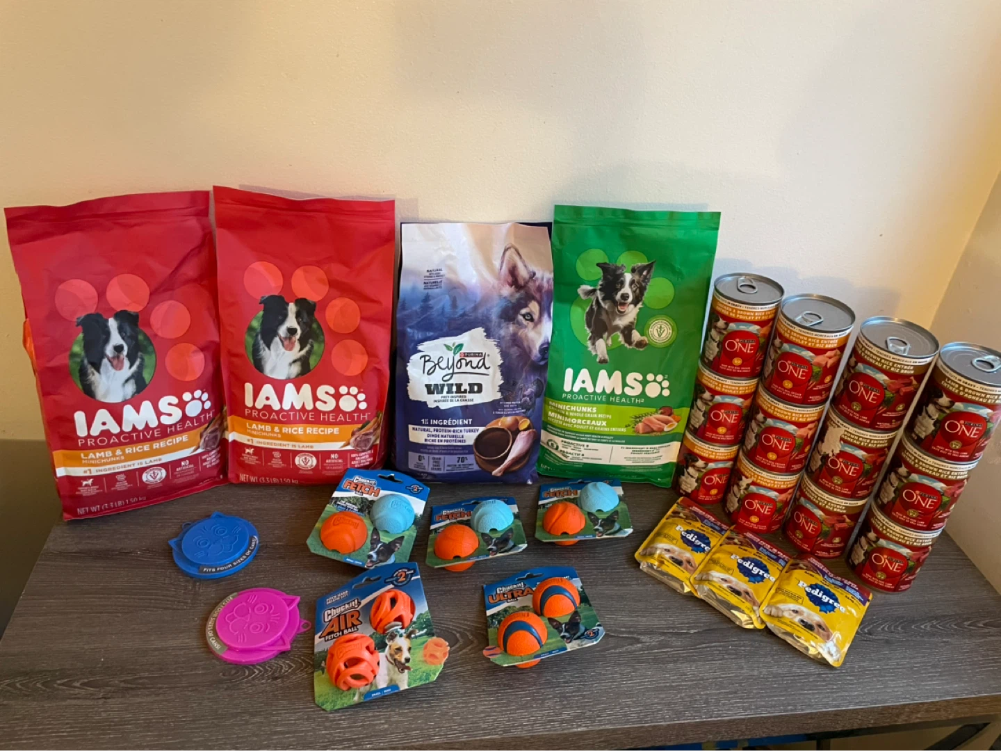 Brand New Dog Food & Toys Lot