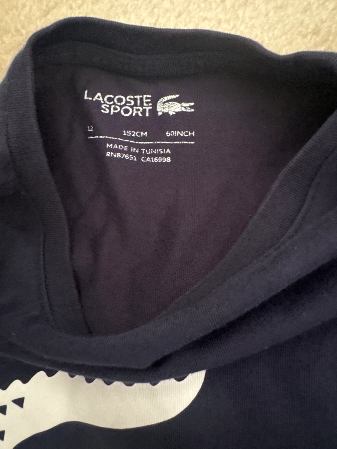 Lacoste Sport Navy T-Shirt - Size 12/152cm - photo 2