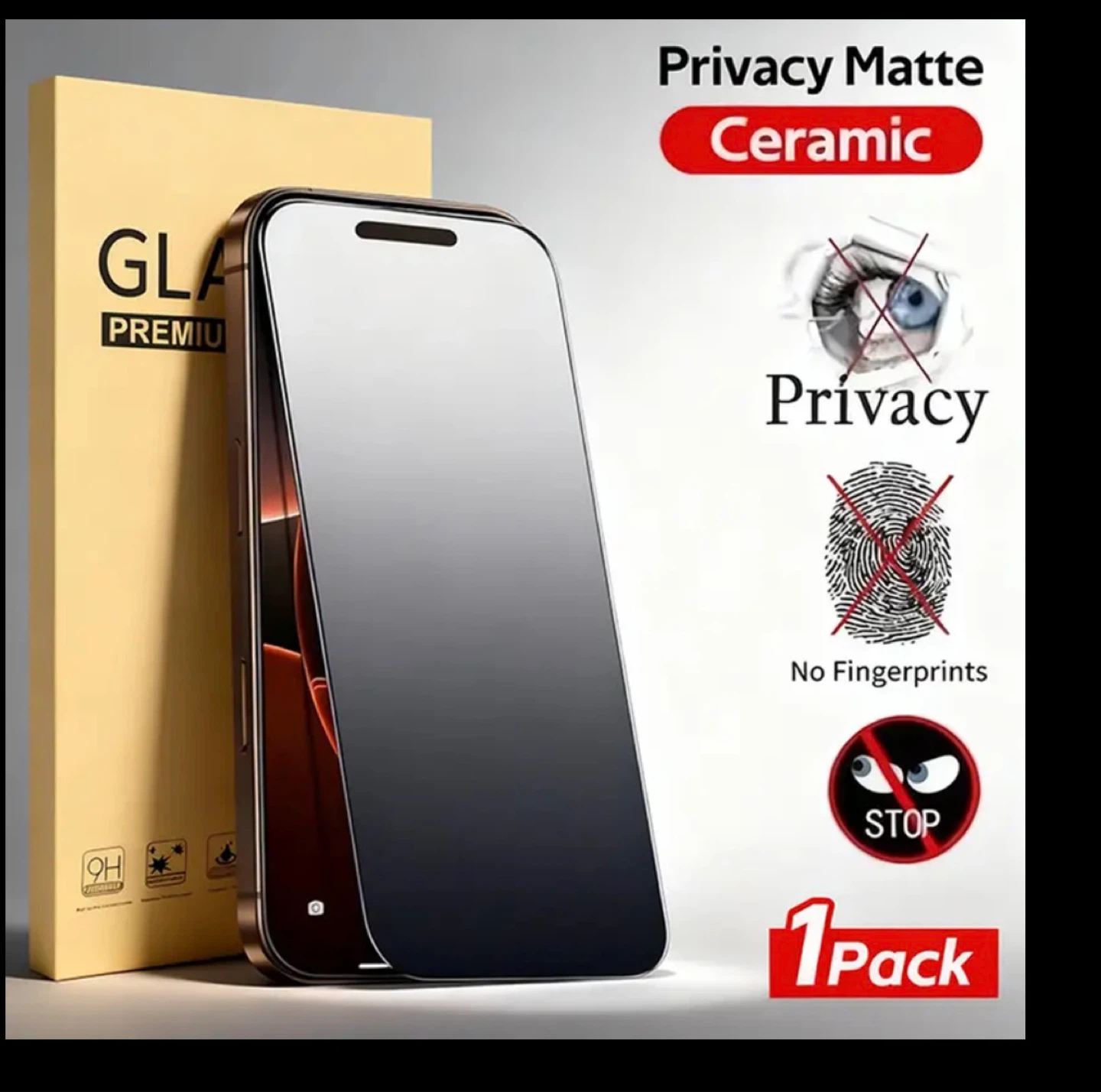 Privacy Matte Ceramic Screen Protector - 1 Pack