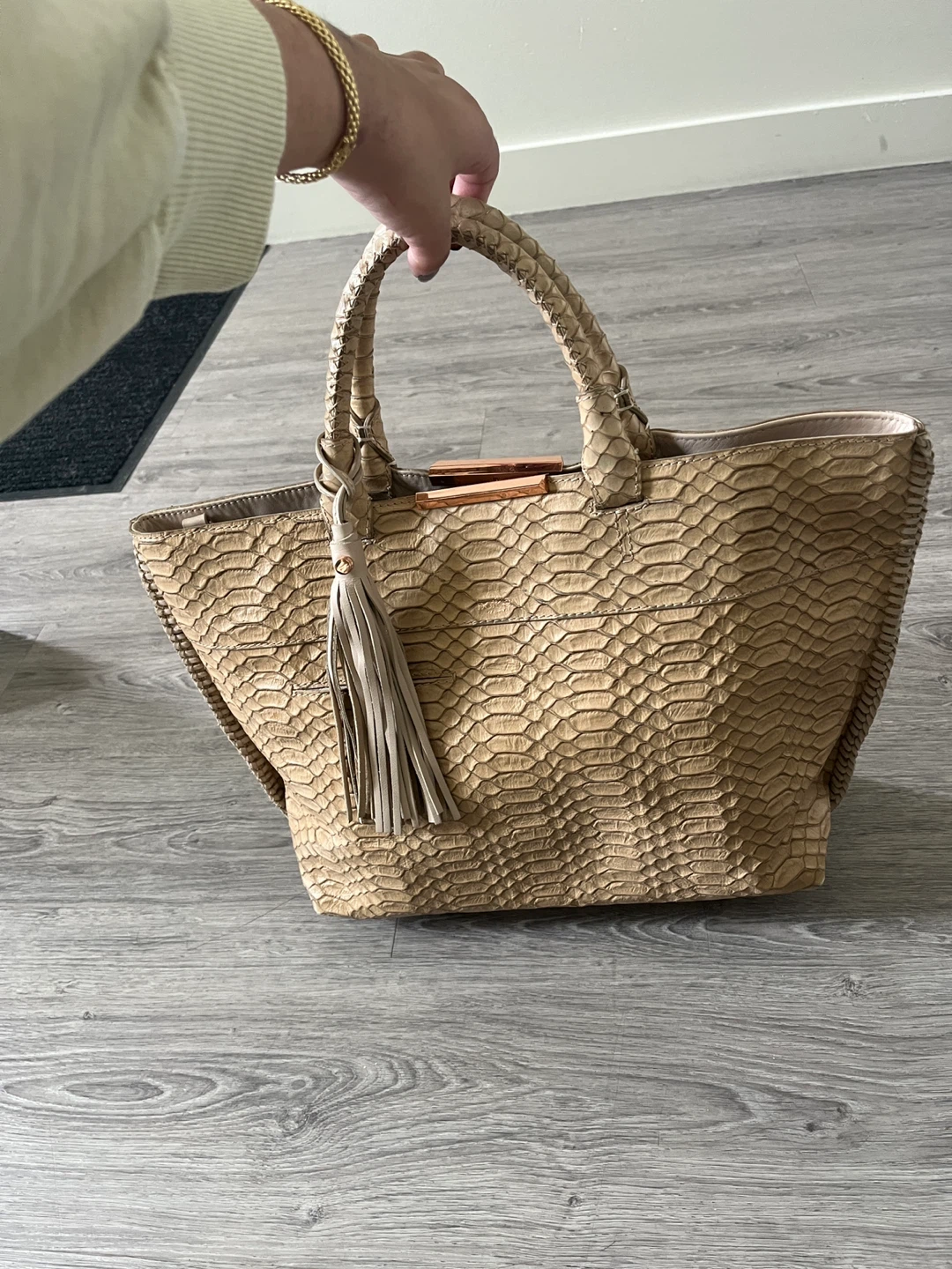 Botkier sneak Textured  genuine Leather Tote Bag