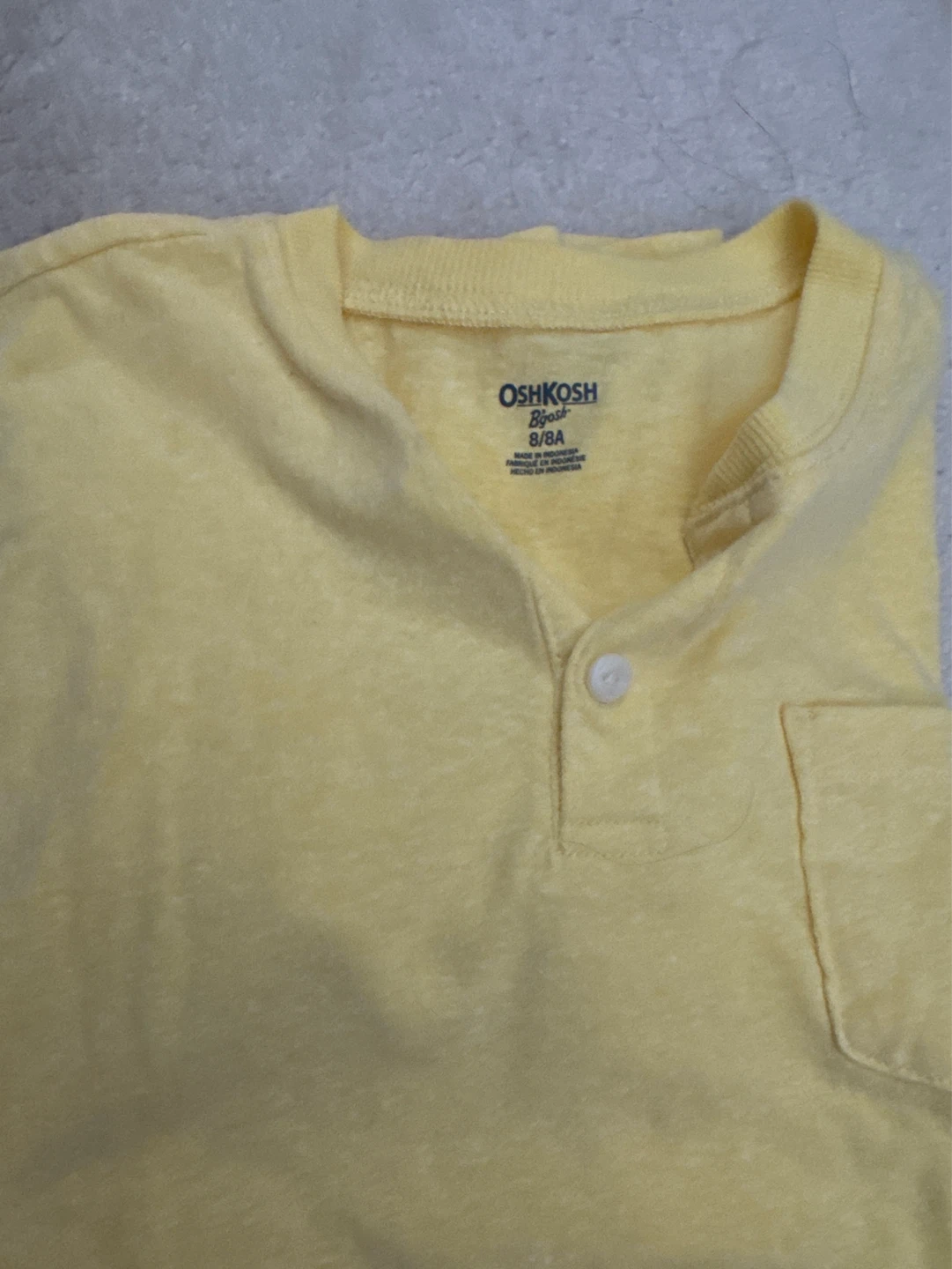 OshKosh B'gosh Yellow Henley Shirt Size 8 - photo 3