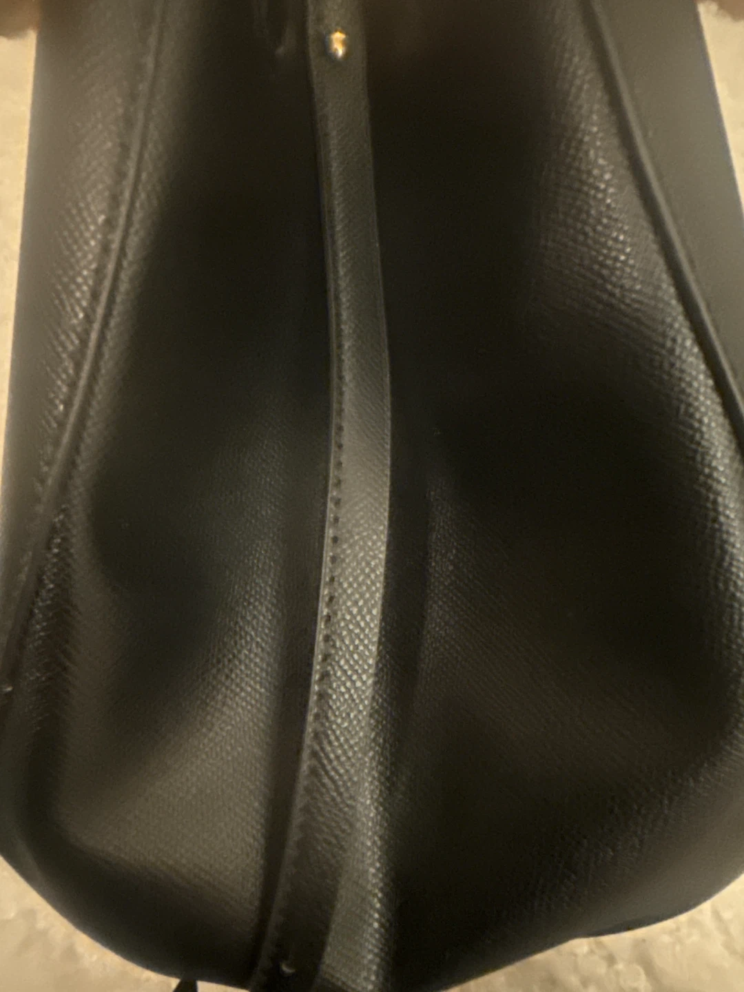 Polène Black Textured Leather Tote Bag with Pouch - photo 4