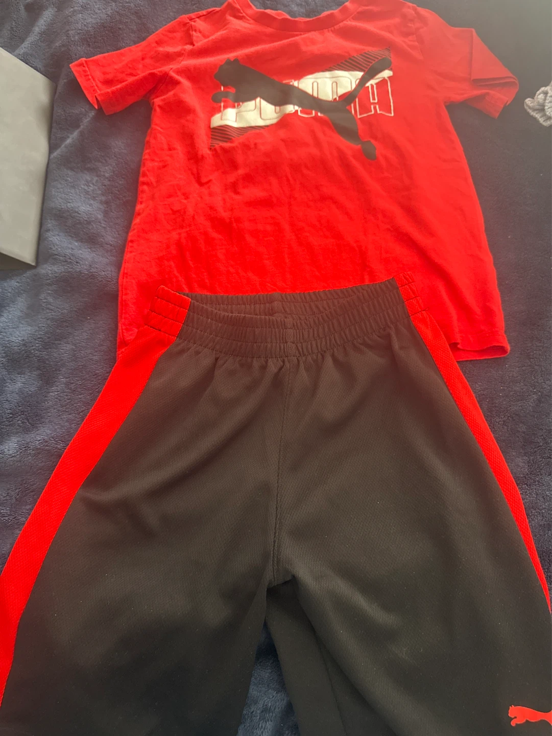 Puma Kids T-shirt and Shorts Set - Red/Black